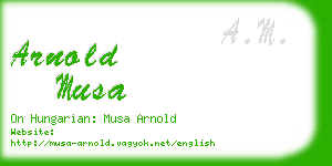 arnold musa business card